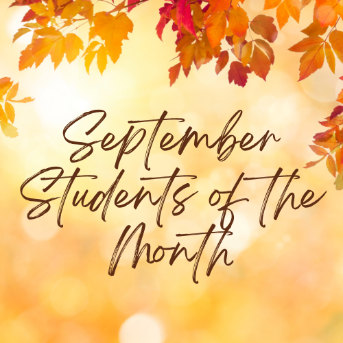  September Students of the Month